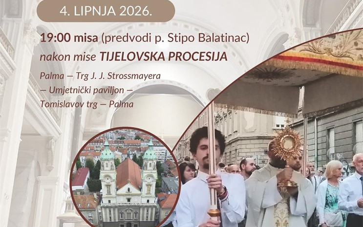 Tijelovska procesija iz Bazilike Presvetoga Srca Isusova